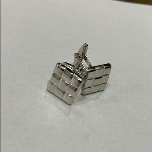 Nina Ricci Silver Grid Cufflinks